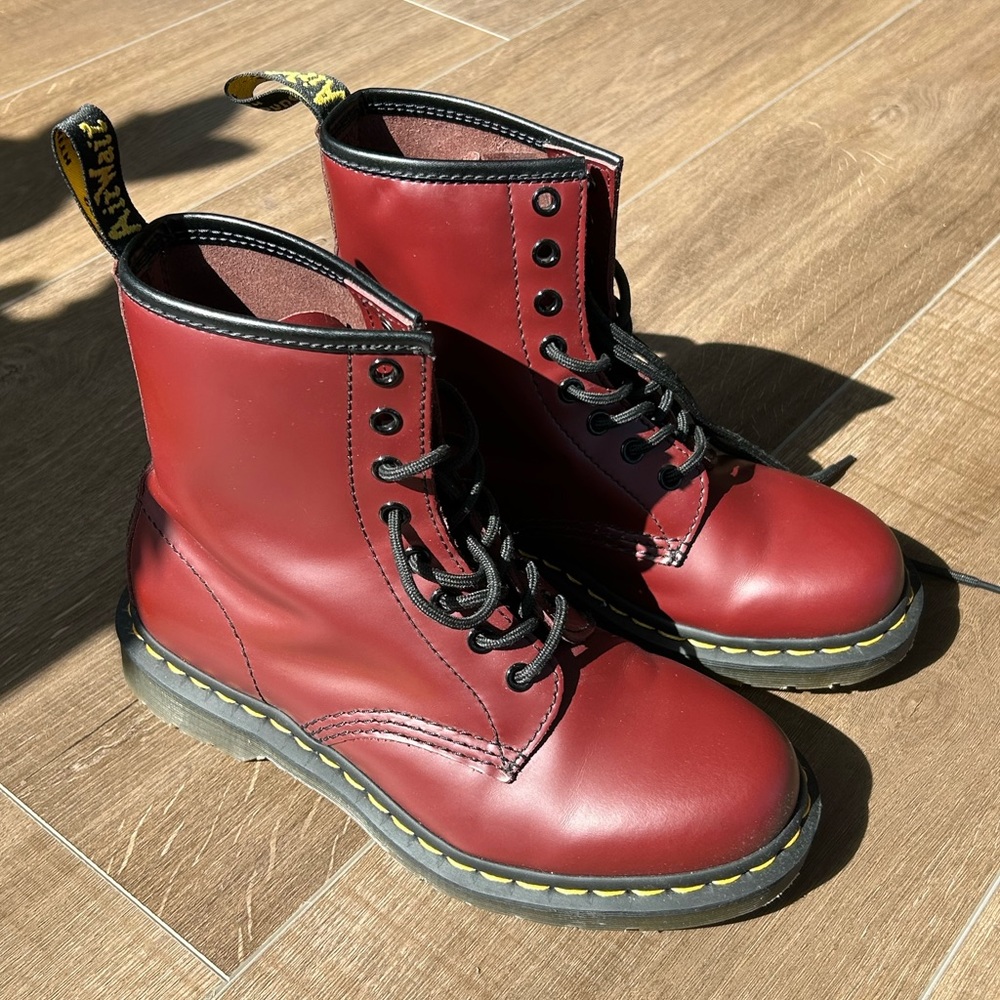 Dr Martens 1460 Red Cherry Smooth Leather Size 7